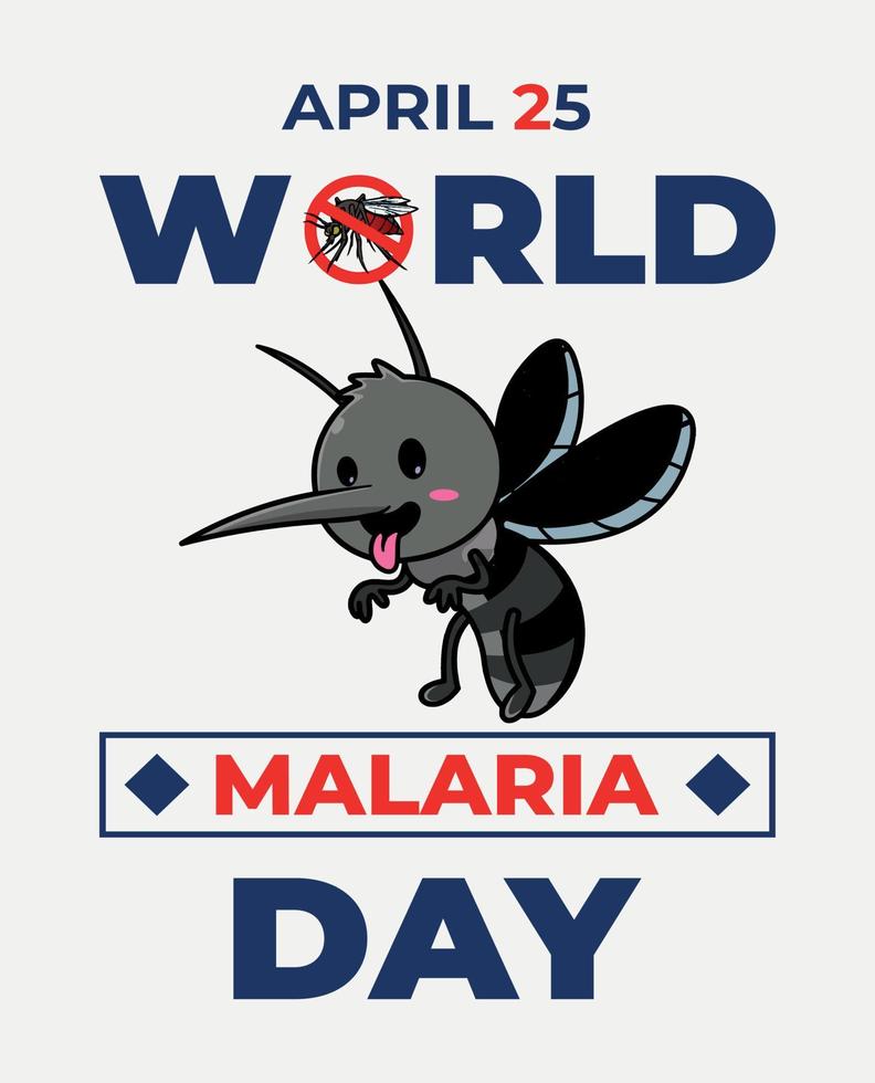 Welt Malaria Tag T-Shirt Design vektor