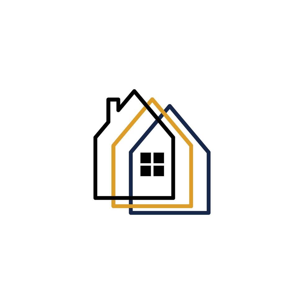 hem husbyggnad fastighetsmall vektor