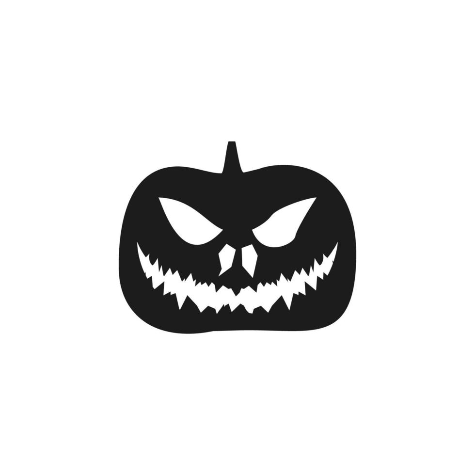 pumpa halloween silhuett vektor ikon