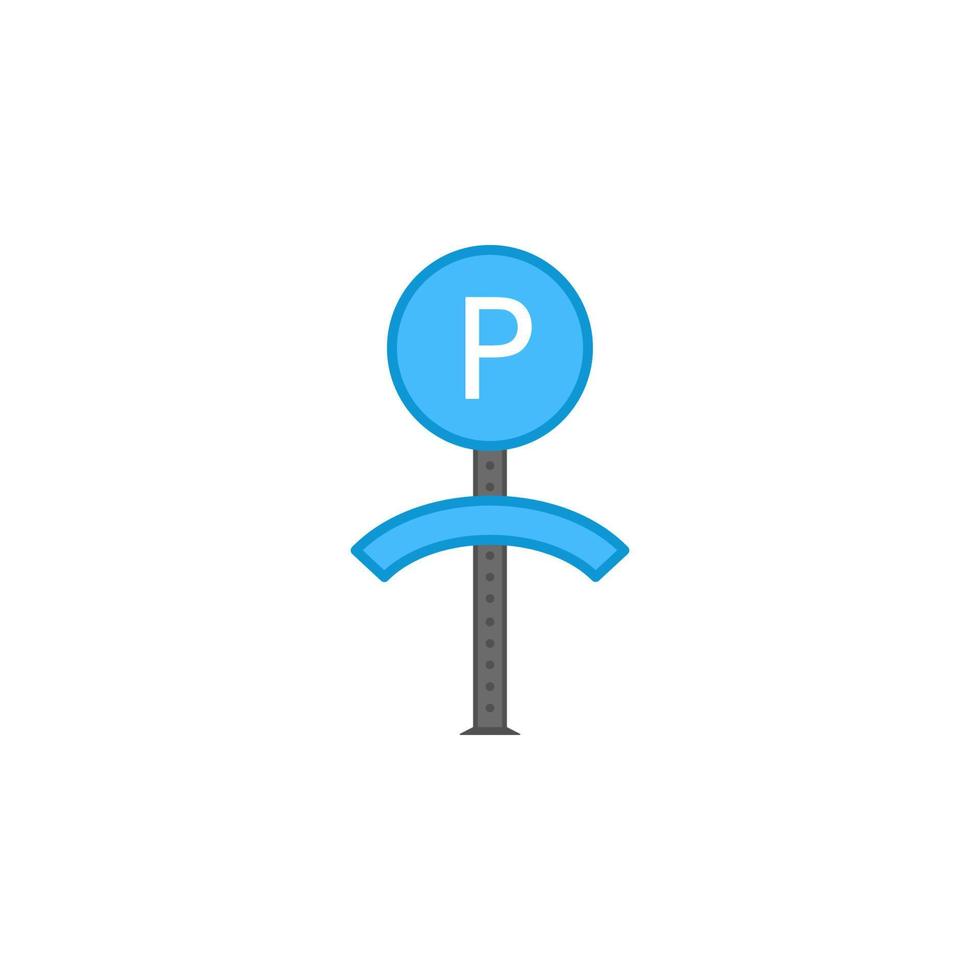 Parkplatz Bereich farbig Vektor Symbol