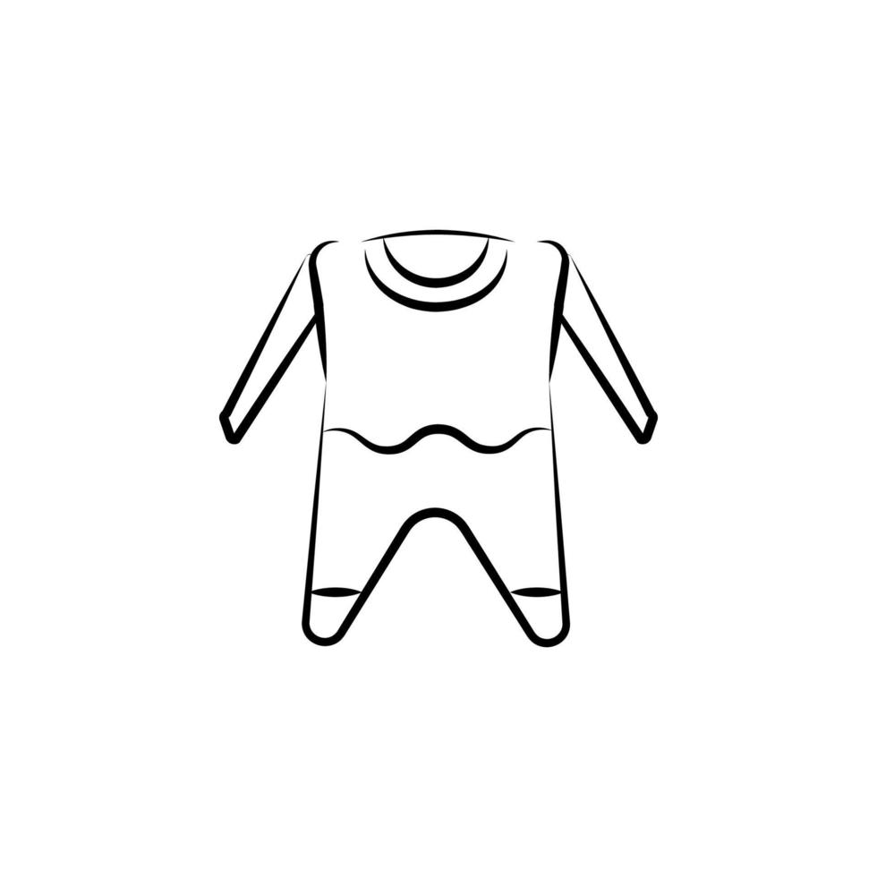 Kind Kleider Konzept Linie Vektor Symbol