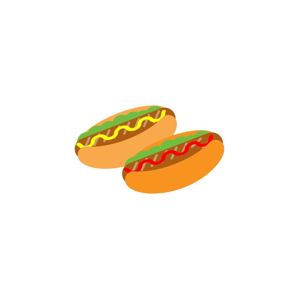 Hotdog-Vektor-Symbol vektor