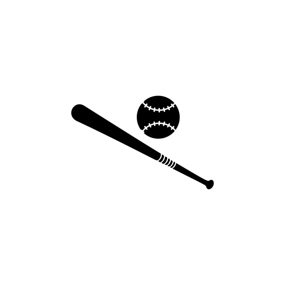 Baseball Schläger und Ball Vektor Symbol