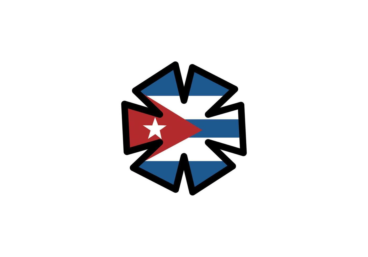 Kuba Flagge Symbol, Illustration von National Flagge Design mit Eleganz Konzept vektor