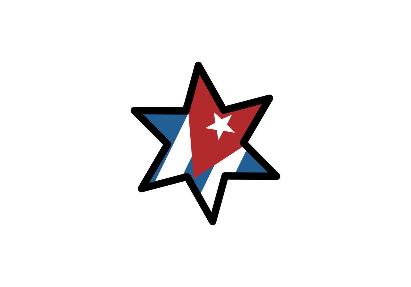 kuba flagga ikon, illustration av nationell flagga design med elegans begrepp vektor