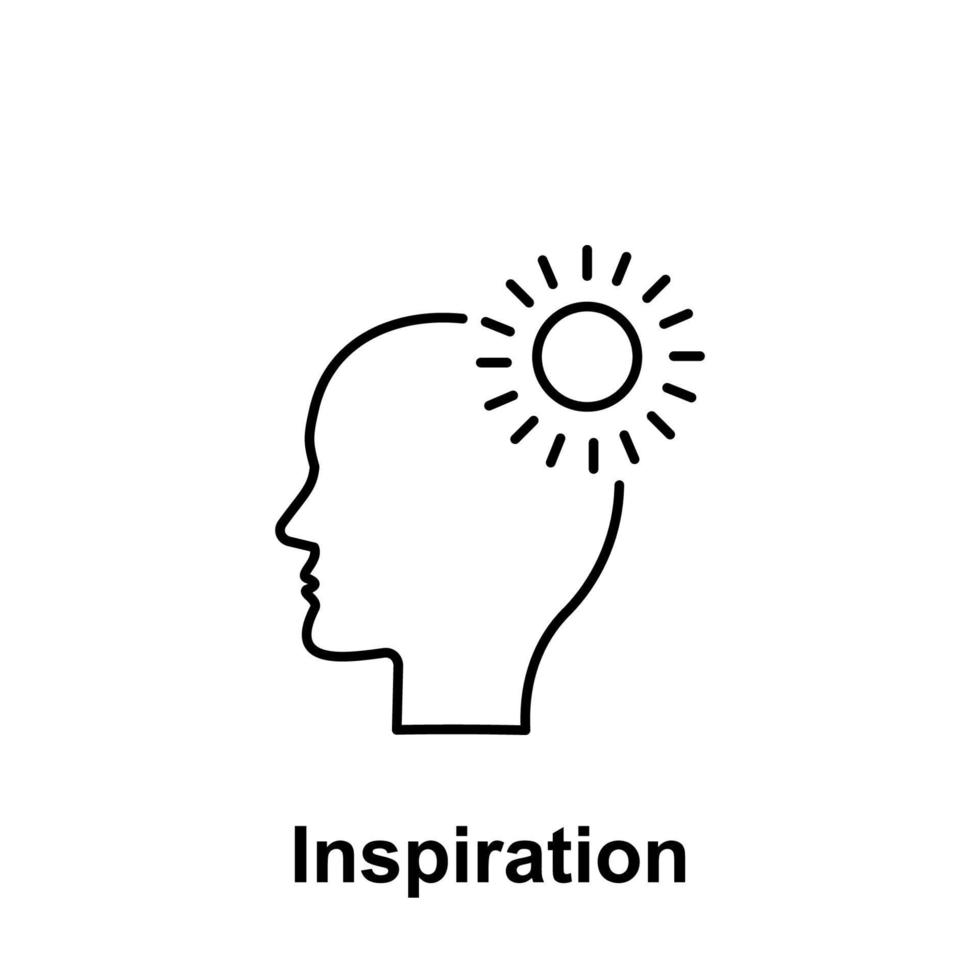 dröm, huvud, inspiration vektor ikon