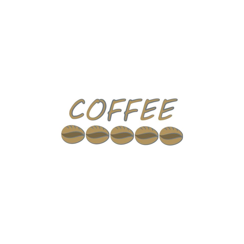 kaffe spannmål inskrift färgad vektor ikon