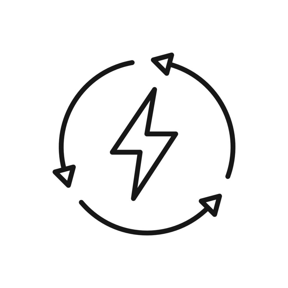 redigerbar ikon av förnybar energi, vektor illustration isolerat på vit bakgrund. använder sig av för presentation, hemsida eller mobil app