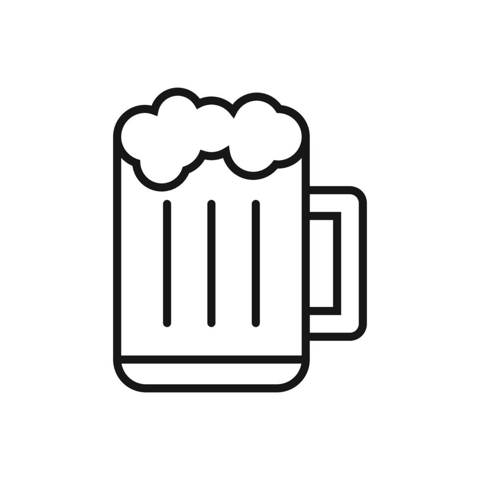 redigerbar ikon av öl, vektor illustration isolerat på vit bakgrund. använder sig av för presentation, hemsida eller mobil app