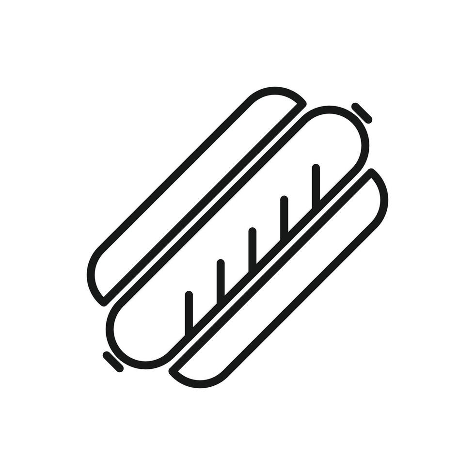 editierbar Symbol von Hotdog Wurst, Vektor Illustration isoliert auf Weiß Hintergrund. mit zum Präsentation, Webseite oder Handy, Mobiltelefon App