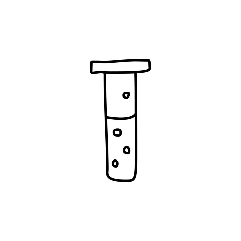 Phiole mit Flüssigkeit skizzieren Vektor Symbol