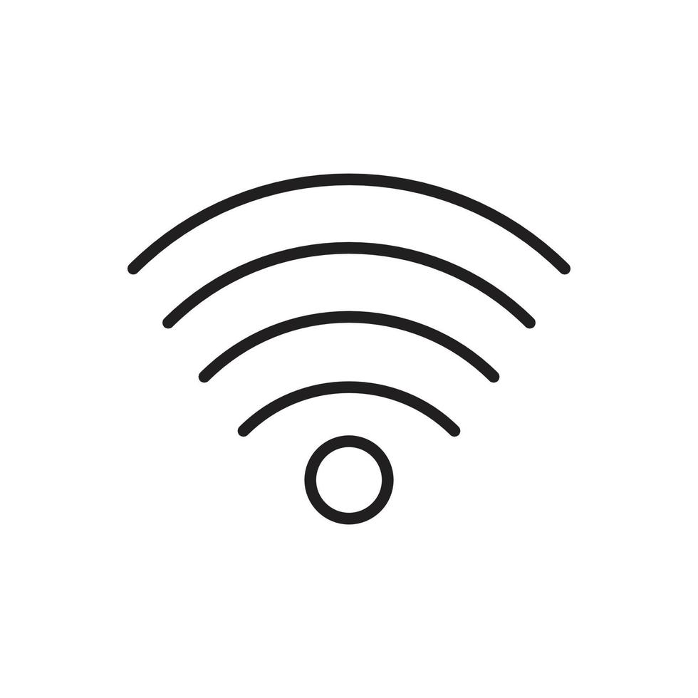 redigerbar ikon av wi-fi, vektor illustration isolerat på vit bakgrund. använder sig av för presentation, hemsida eller mobil app