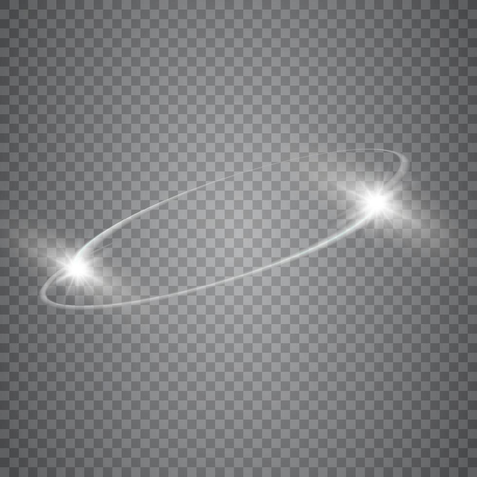vit lysande skinande rader effekt. lysande vit rader av fart. ljus lysande effekt. ljus spår Vinka. brand väg spår linje och glödlampa kurva snurra. vektor