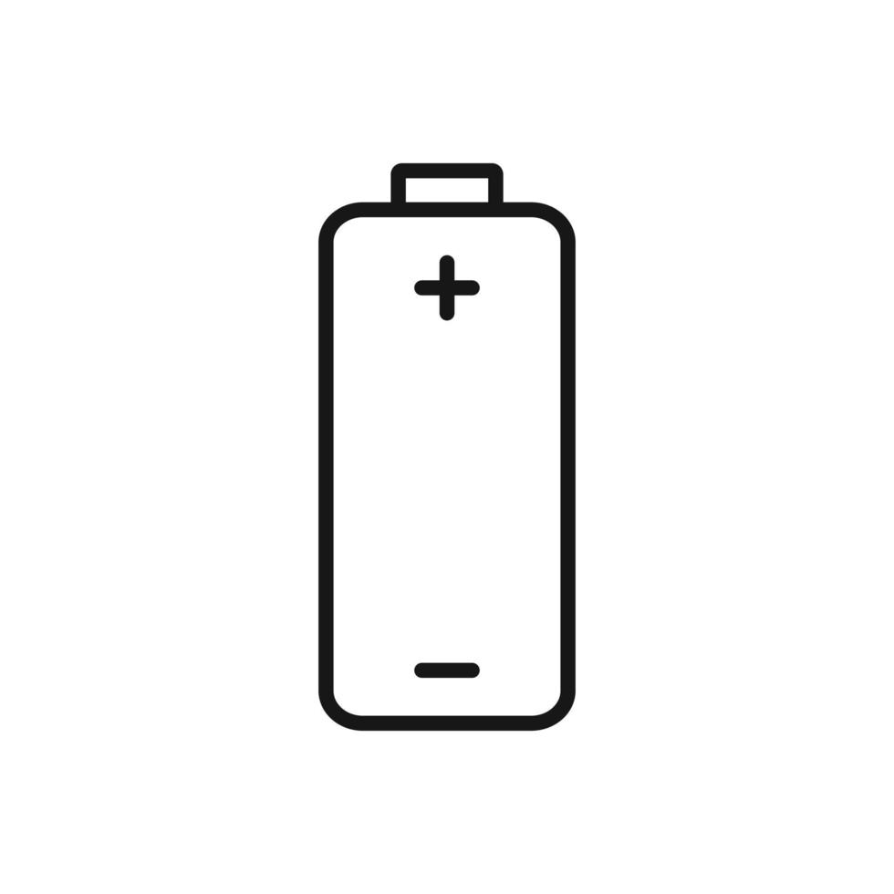 editierbar Symbol von Batterie, Vektor Illustration isoliert auf Weiß Hintergrund. mit zum Präsentation, Webseite oder Handy, Mobiltelefon App