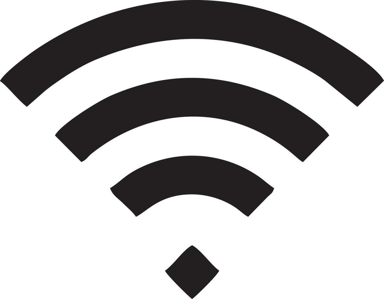 Signal Kommunikation Information Verbindung kabellos Symbol Symbol Vektor Bild, Illustration von das Netzwerk W-lan im schwarz Bild. eps 10