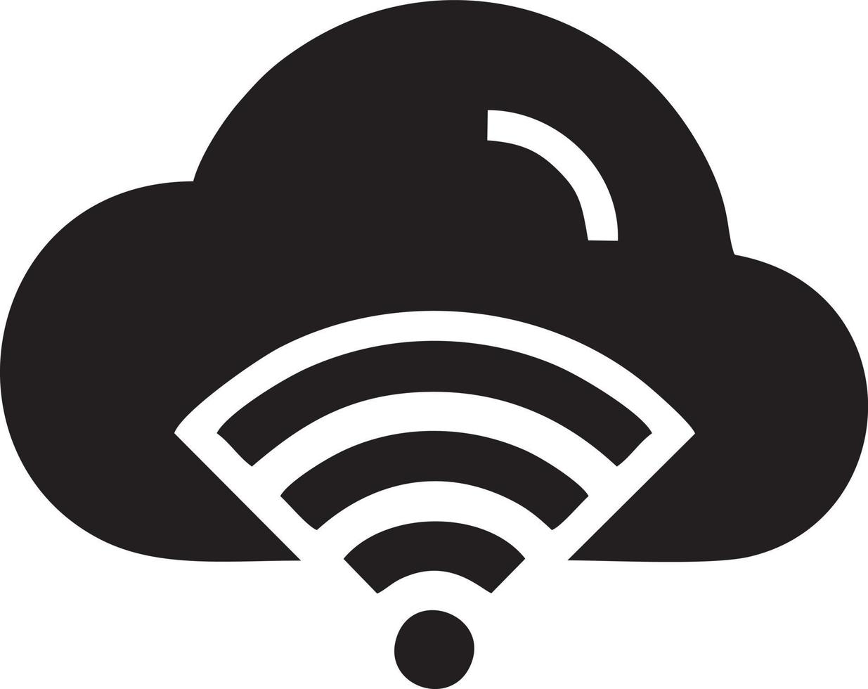 Signal Kommunikation Information Verbindung kabellos Symbol Symbol Vektor Bild, Illustration von das Netzwerk W-lan im schwarz Bild. eps 10