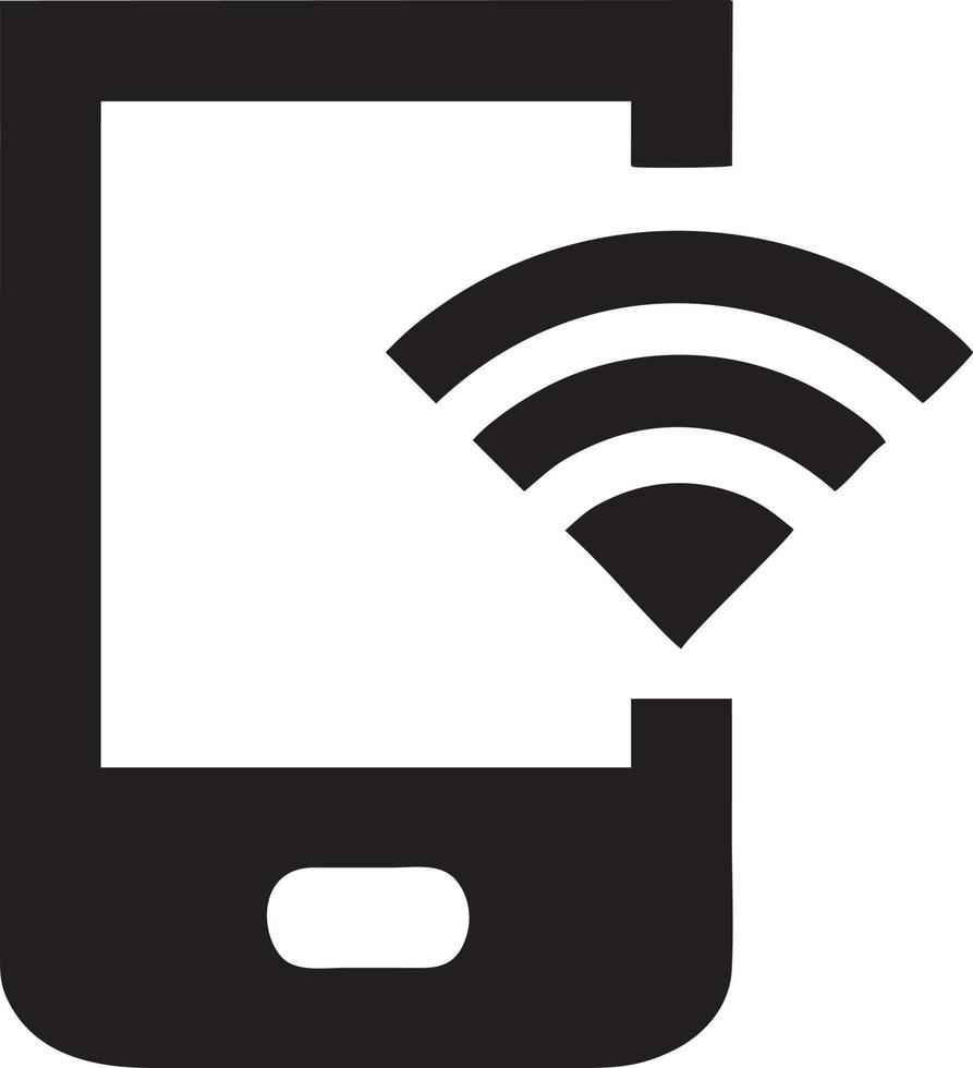 Signal Kommunikation Information Verbindung kabellos Symbol Symbol Vektor Bild, Illustration von das Netzwerk W-lan im schwarz Bild. eps 10