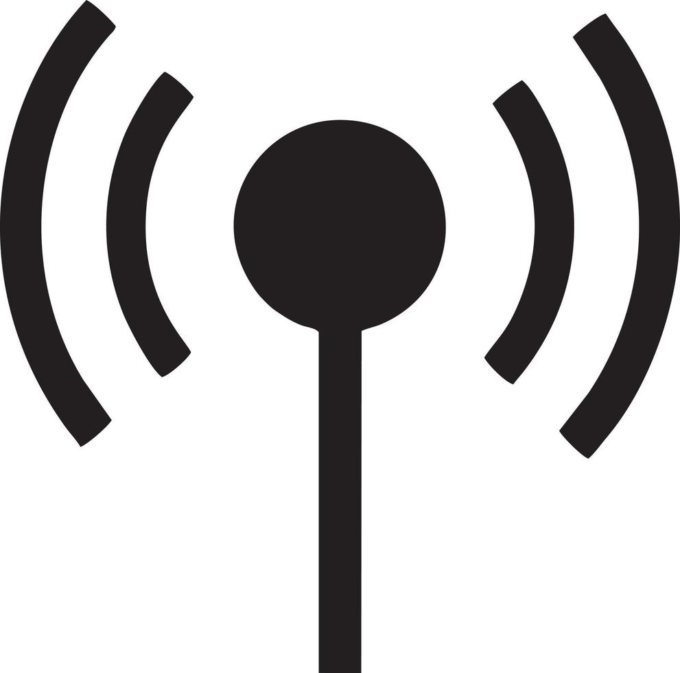 signal kommunikation information förbindelse trådlös ikon symbol vektor bild, illustration av de nätverk wiFi i svart bild. eps 10