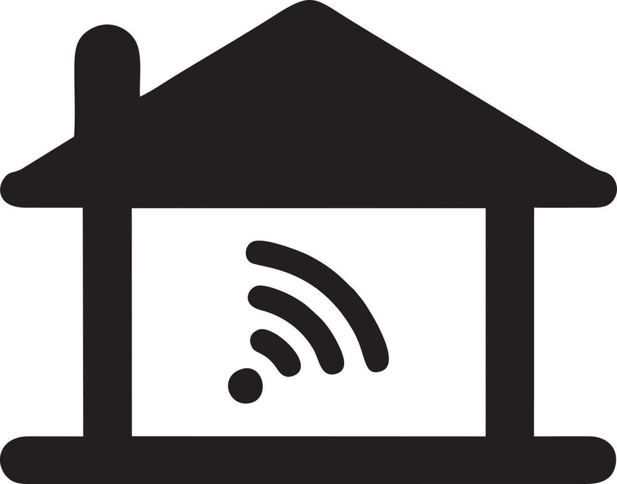 Signal Kommunikation Information Verbindung kabellos Symbol Symbol Vektor Bild, Illustration von das Netzwerk W-lan im schwarz Bild. eps 10