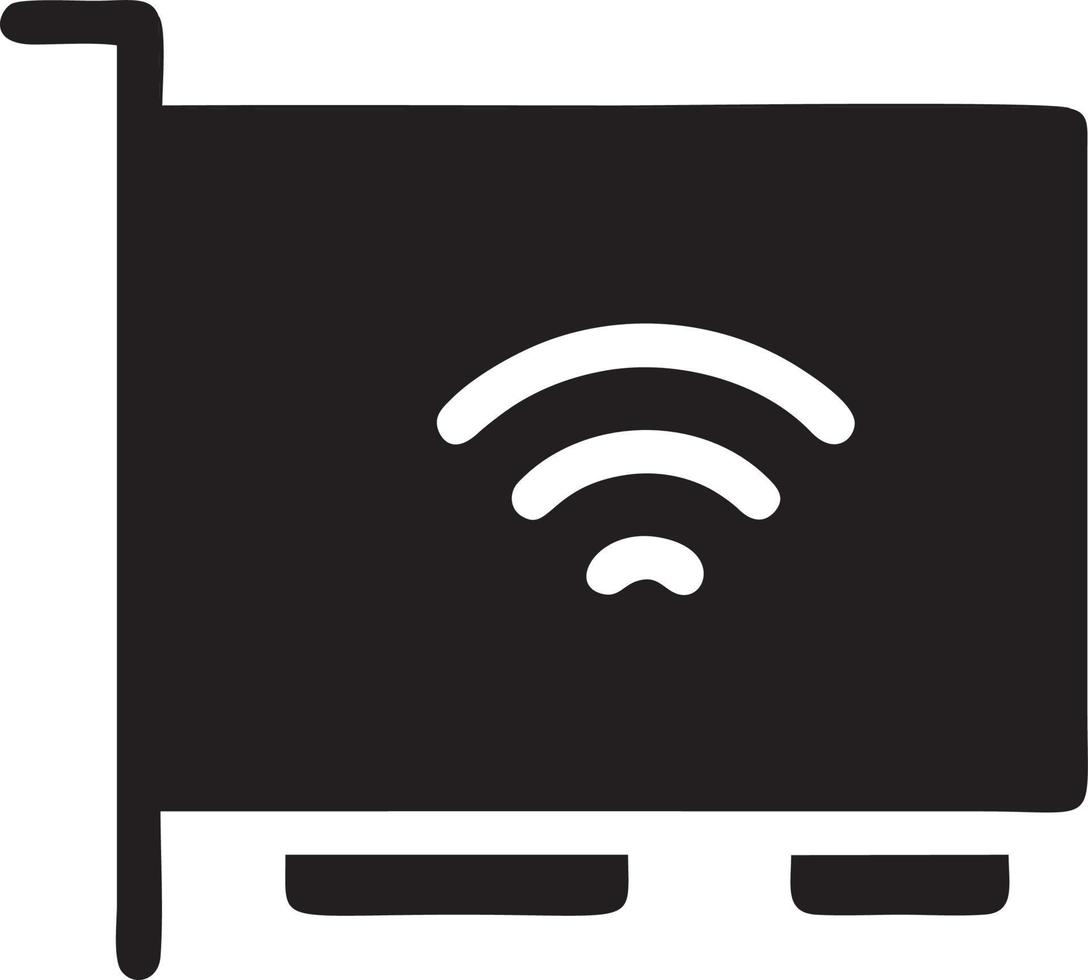 Signal Kommunikation Information Verbindung kabellos Symbol Symbol Vektor Bild, Illustration von das Netzwerk W-lan im schwarz Bild. eps 10