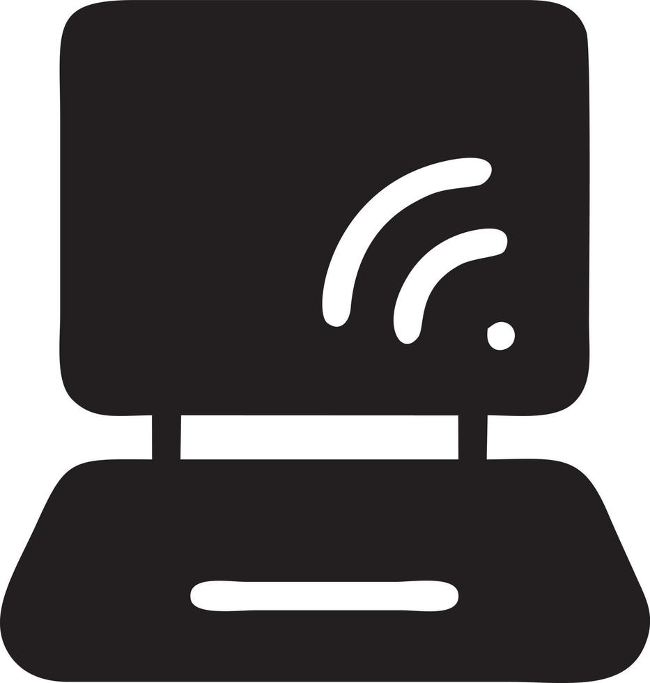 Signal Kommunikation Information Verbindung kabellos Symbol Symbol Vektor Bild, Illustration von das Netzwerk W-lan im schwarz Bild. eps 10