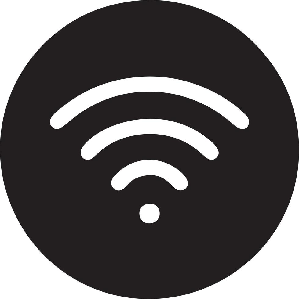 Signal Kommunikation Information Verbindung kabellos Symbol Symbol Vektor Bild, Illustration von das Netzwerk W-lan im schwarz Bild. eps 10