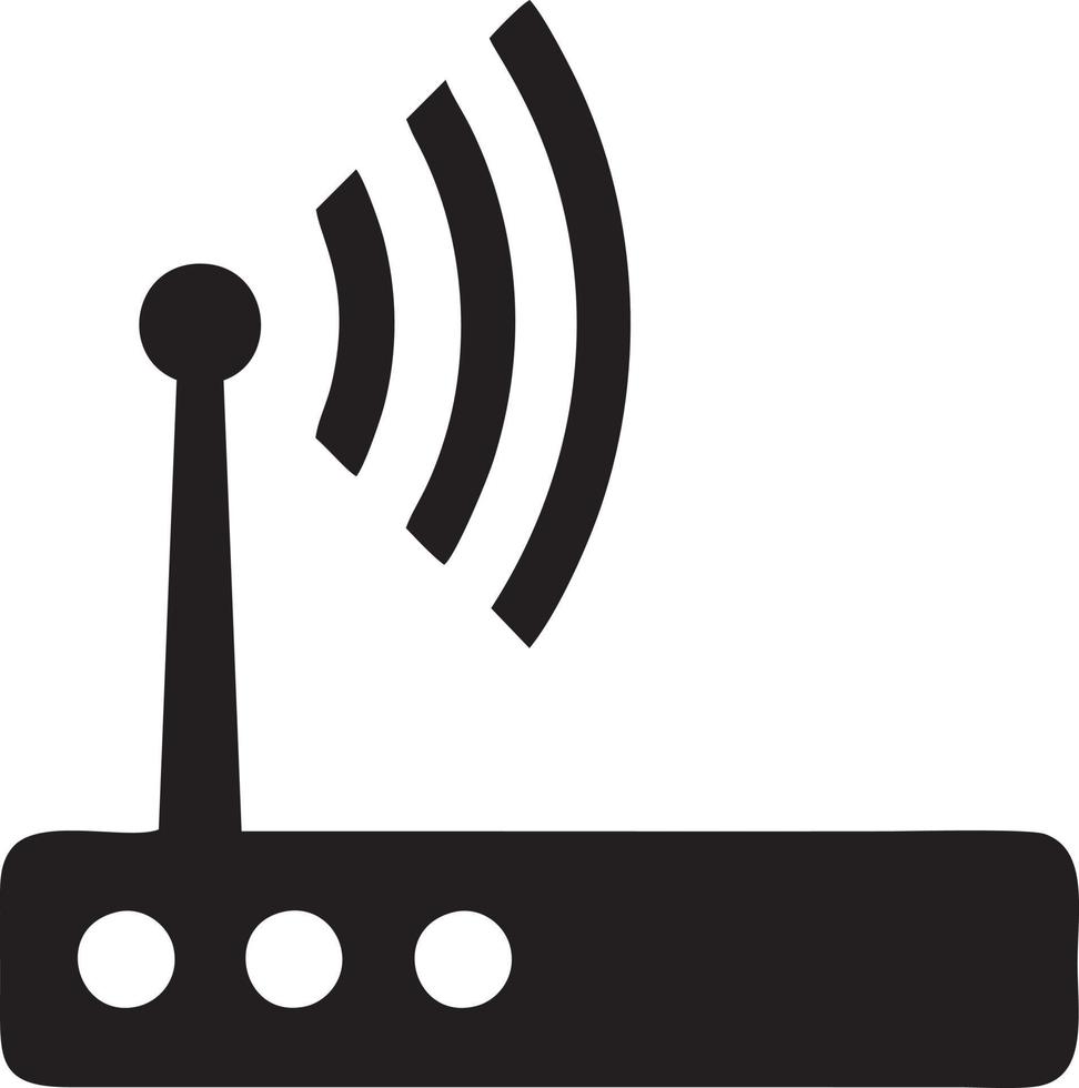 Signal Kommunikation Information Verbindung kabellos Symbol Symbol Vektor Bild, Illustration von das Netzwerk W-lan im schwarz Bild. eps 10