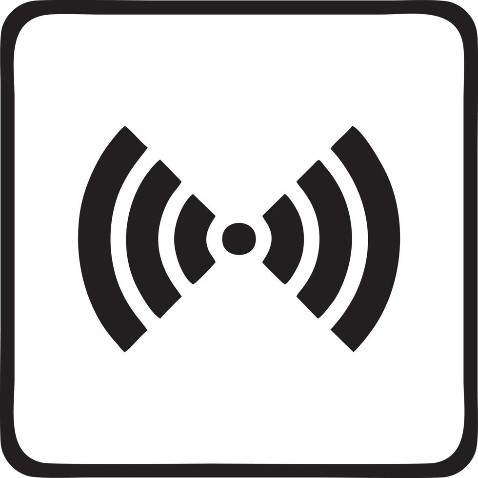 Signal Kommunikation Information Verbindung kabellos Symbol Symbol Vektor Bild, Illustration von das Netzwerk W-lan im schwarz Bild. eps 10