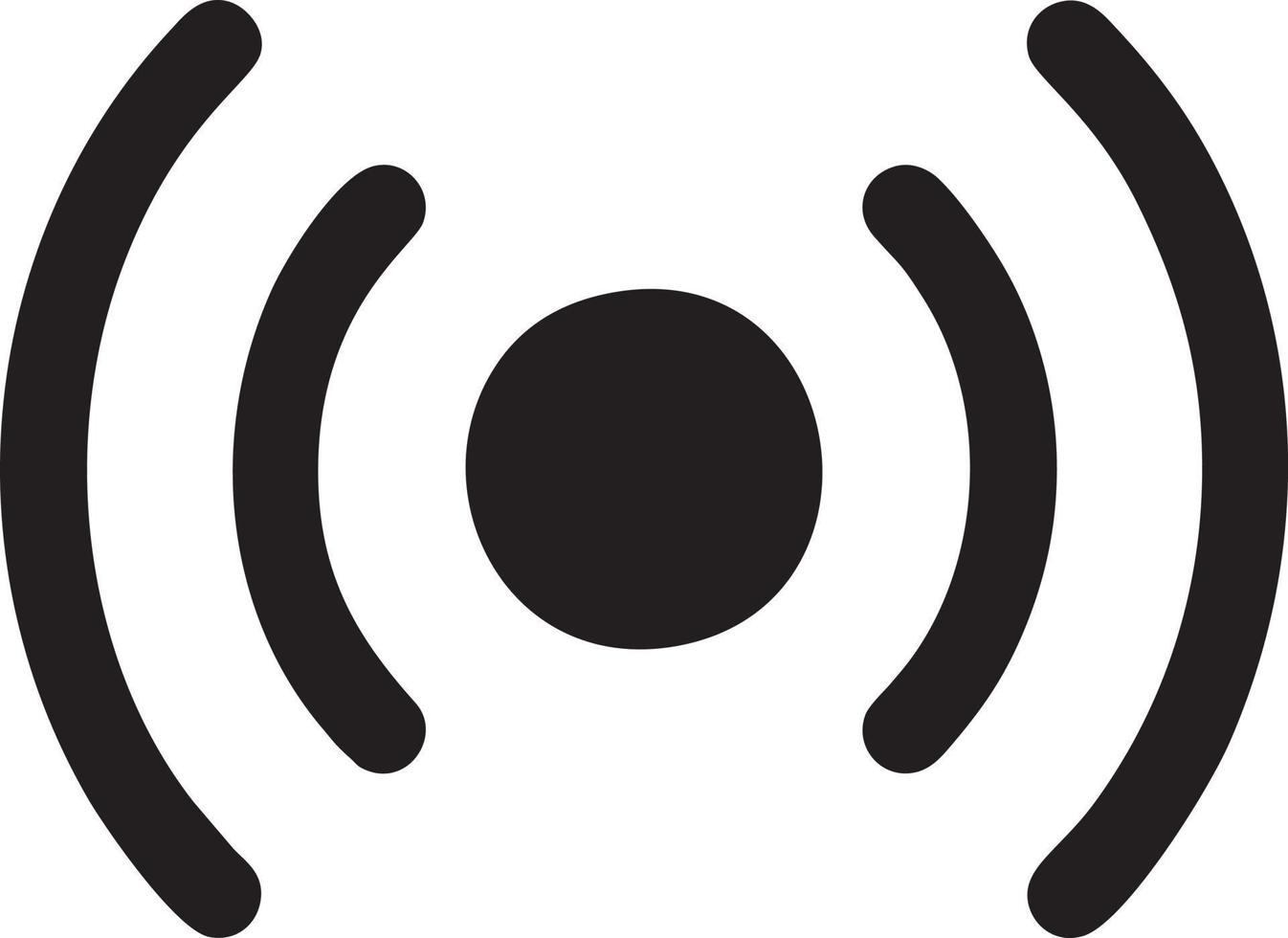 Signal Kommunikation Information Verbindung kabellos Symbol Symbol Vektor Bild, Illustration von das Netzwerk W-lan im schwarz Bild. eps 10