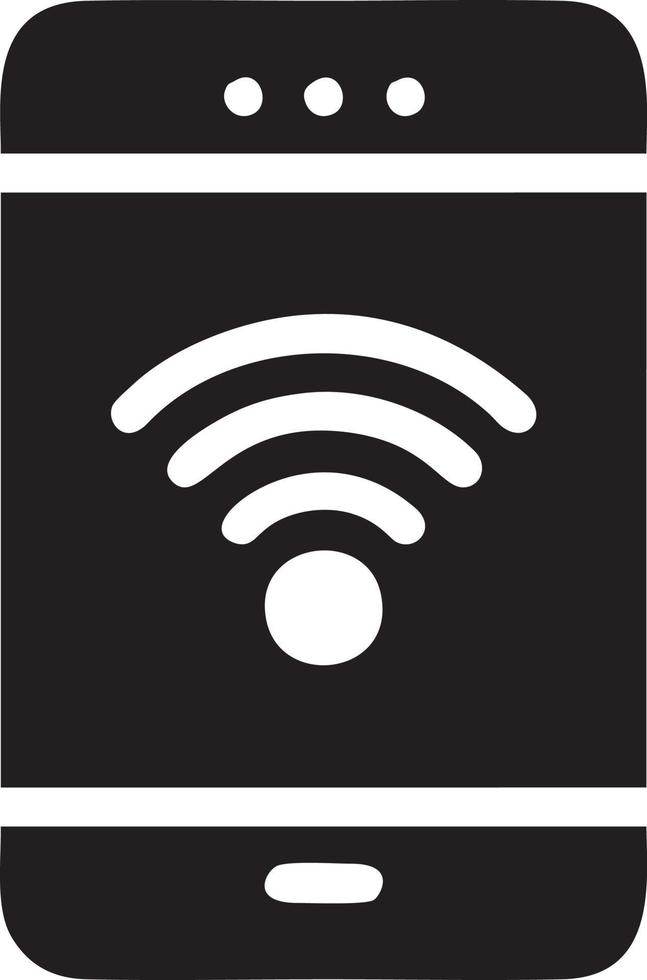 Signal Kommunikation Information Verbindung kabellos Symbol Symbol Vektor Bild, Illustration von das Netzwerk W-lan im schwarz Bild. eps 10