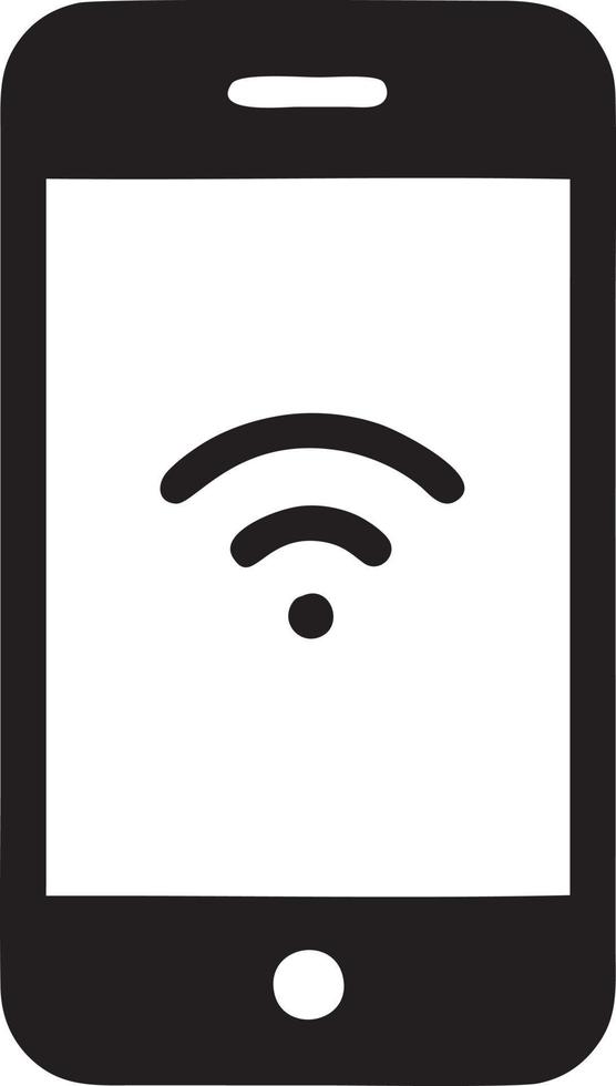 Signal Kommunikation Information Verbindung kabellos Symbol Symbol Vektor Bild, Illustration von das Netzwerk W-lan im schwarz Bild. eps 10