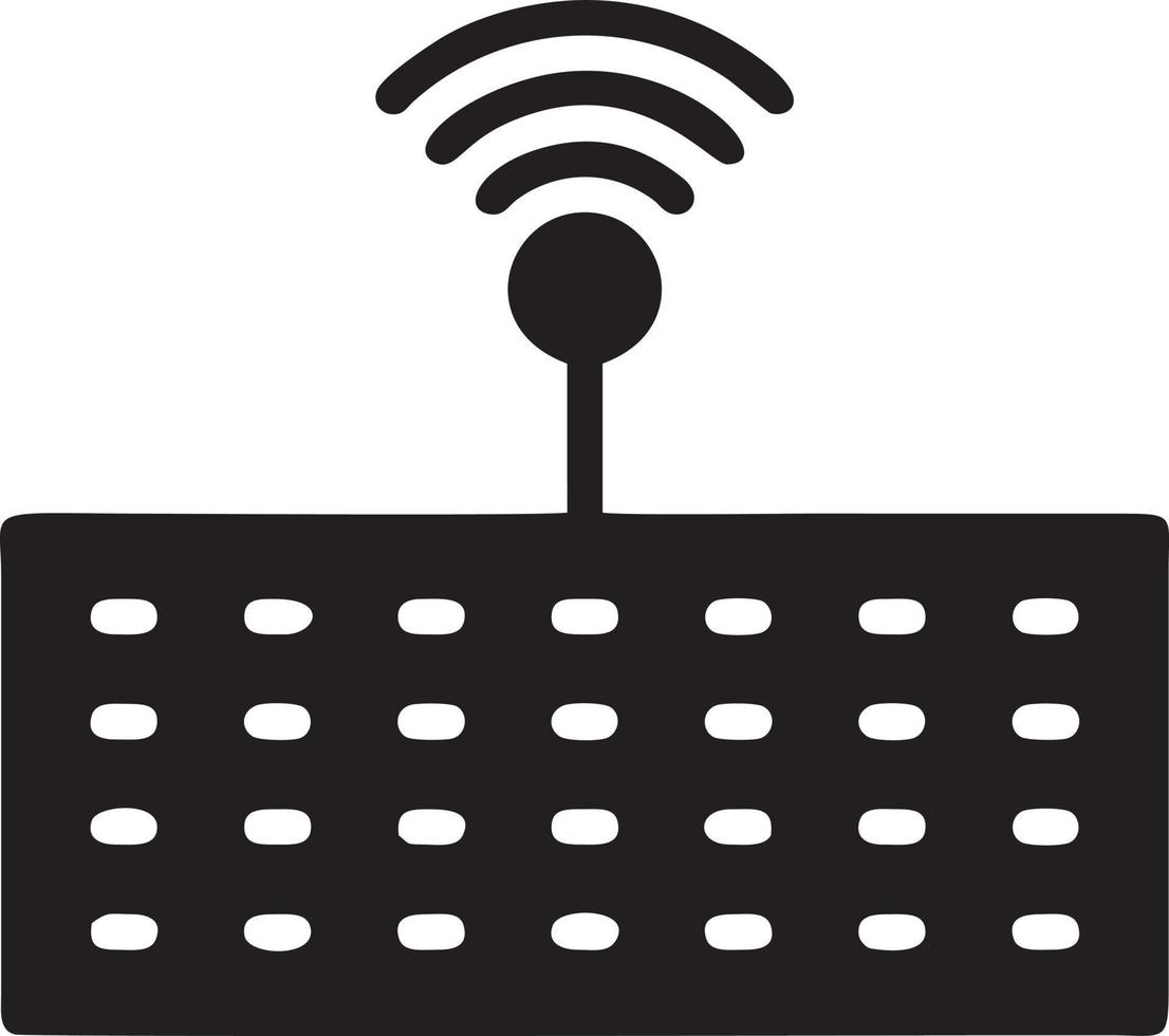 Signal Kommunikation Information Verbindung kabellos Symbol Symbol Vektor Bild, Illustration von das Netzwerk W-lan im schwarz Bild. eps 10