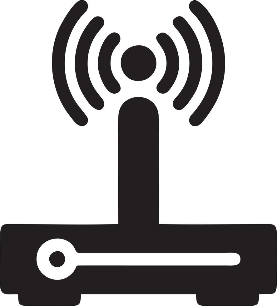 signal kommunikation information förbindelse trådlös ikon symbol vektor bild, illustration av de nätverk wiFi i svart bild. eps 10