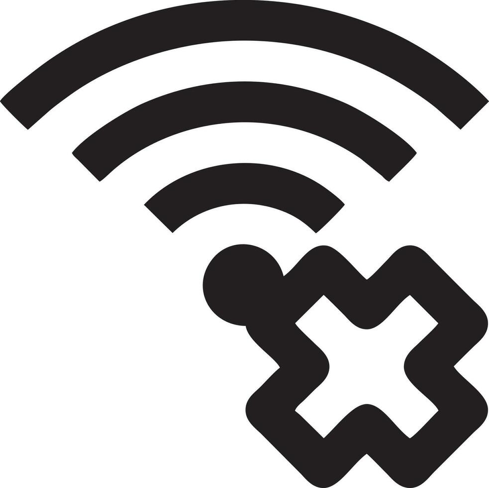 signal kommunikation information förbindelse trådlös ikon symbol vektor bild, illustration av de nätverk wiFi i svart bild. eps 10