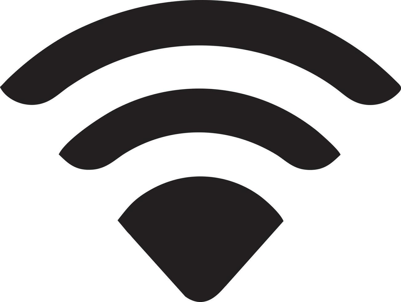 Signal Kommunikation Information Verbindung kabellos Symbol Symbol Vektor Bild, Illustration von das Netzwerk W-lan im schwarz Bild. eps 10