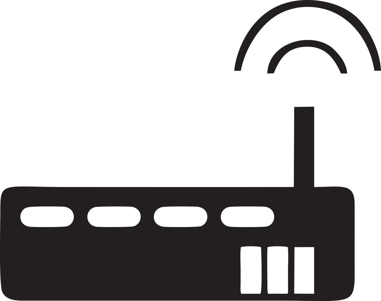 Signal Kommunikation Information Verbindung kabellos Symbol Symbol Vektor Bild, Illustration von das Netzwerk W-lan im schwarz Bild. eps 10