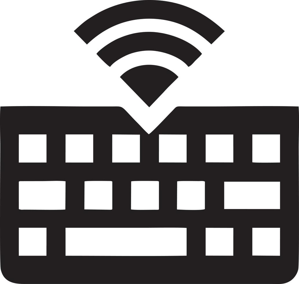 Signal Kommunikation Information Verbindung kabellos Symbol Symbol Vektor Bild, Illustration von das Netzwerk W-lan im schwarz Bild. eps 10