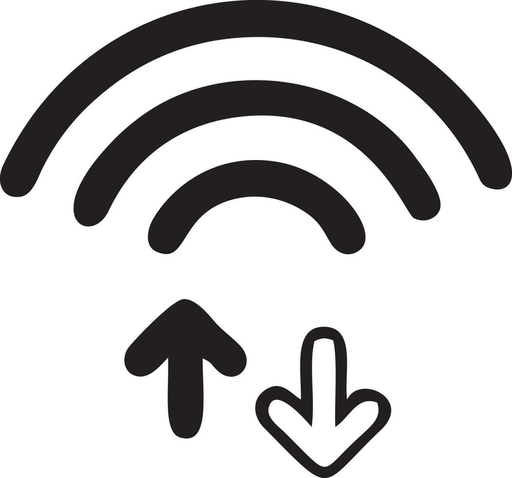 signal kommunikation information förbindelse trådlös ikon symbol vektor bild, illustration av de nätverk wiFi i svart bild. eps 10