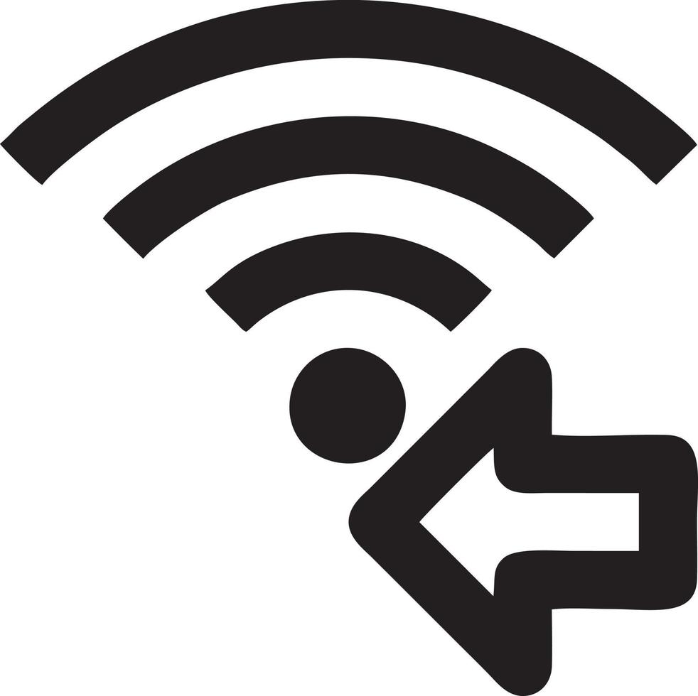 Signal Kommunikation Information Verbindung kabellos Symbol Symbol Vektor Bild, Illustration von das Netzwerk W-lan im schwarz Bild. eps 10