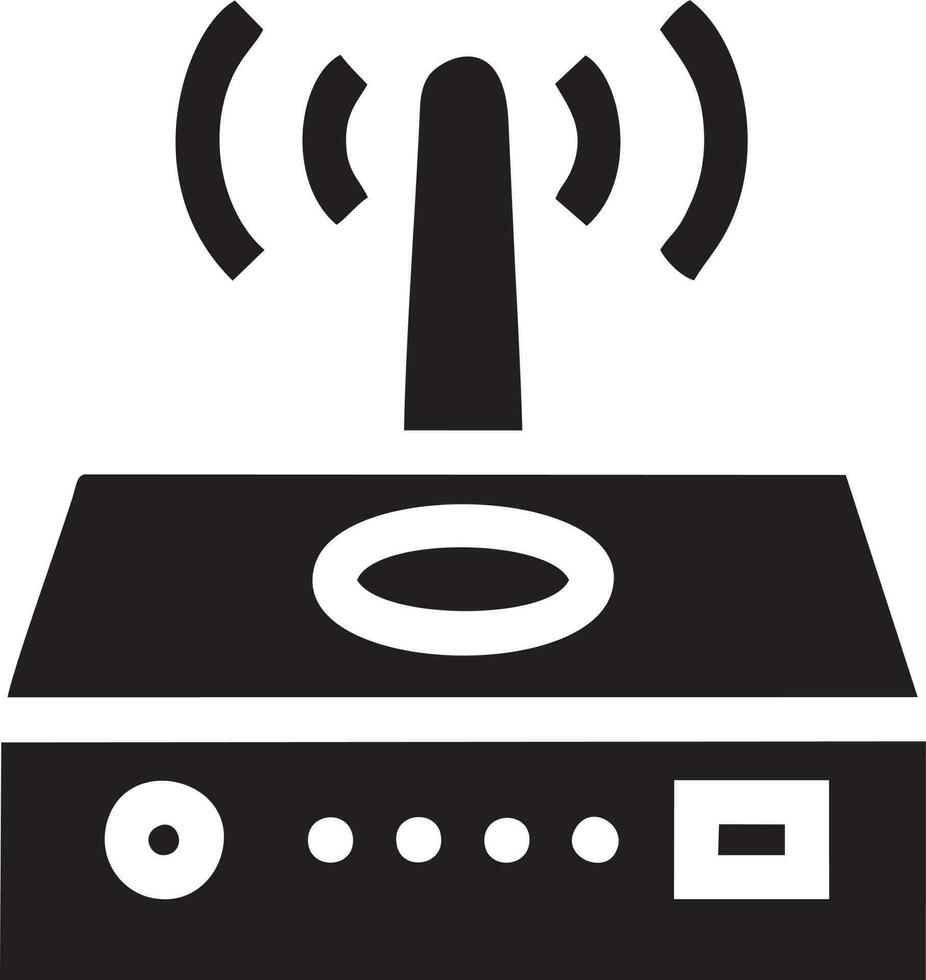 Signal Kommunikation Information Verbindung kabellos Symbol Symbol Vektor Bild, Illustration von das Netzwerk W-lan im schwarz Bild. eps 10