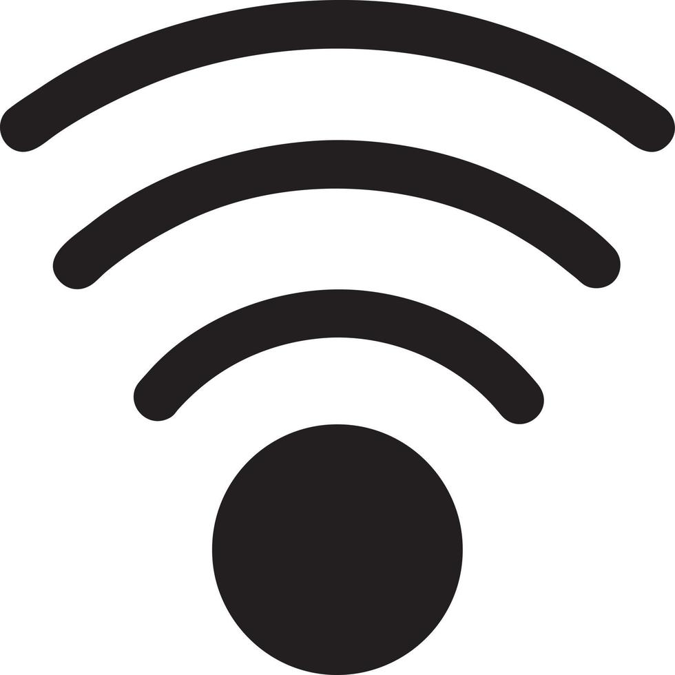 signal kommunikation information förbindelse trådlös ikon symbol vektor bild, illustration av de nätverk wiFi i svart bild. eps 10