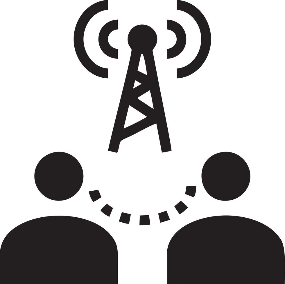 signal kommunikation information förbindelse trådlös ikon symbol vektor bild, illustration av de nätverk wiFi i svart bild. eps 10