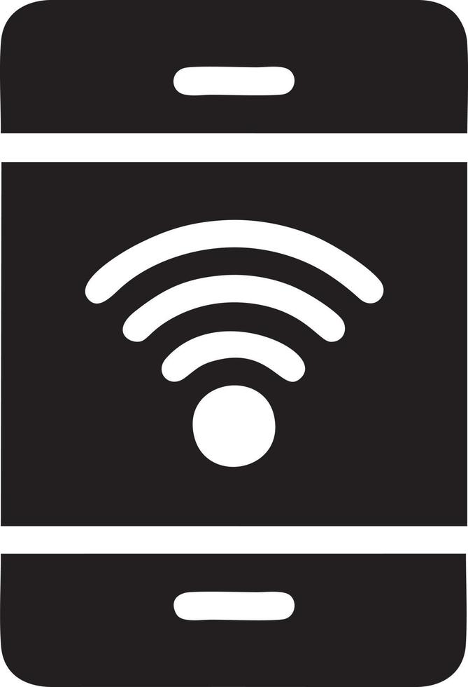 Signal Kommunikation Information Verbindung kabellos Symbol Symbol Vektor Bild, Illustration von das Netzwerk W-lan im schwarz Bild. eps 10