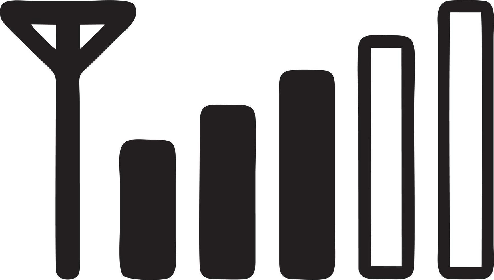 Signal Kommunikation Information Verbindung kabellos Symbol Symbol Vektor Bild, Illustration von das Netzwerk W-lan im schwarz Bild. eps 10