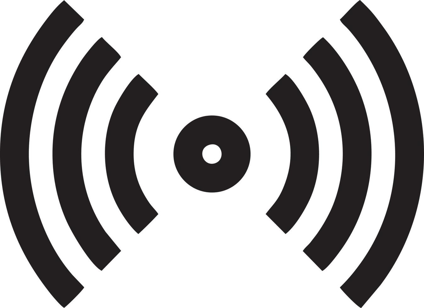 Signal Kommunikation Information Verbindung kabellos Symbol Symbol Vektor Bild, Illustration von das Netzwerk W-lan im schwarz Bild. eps 10