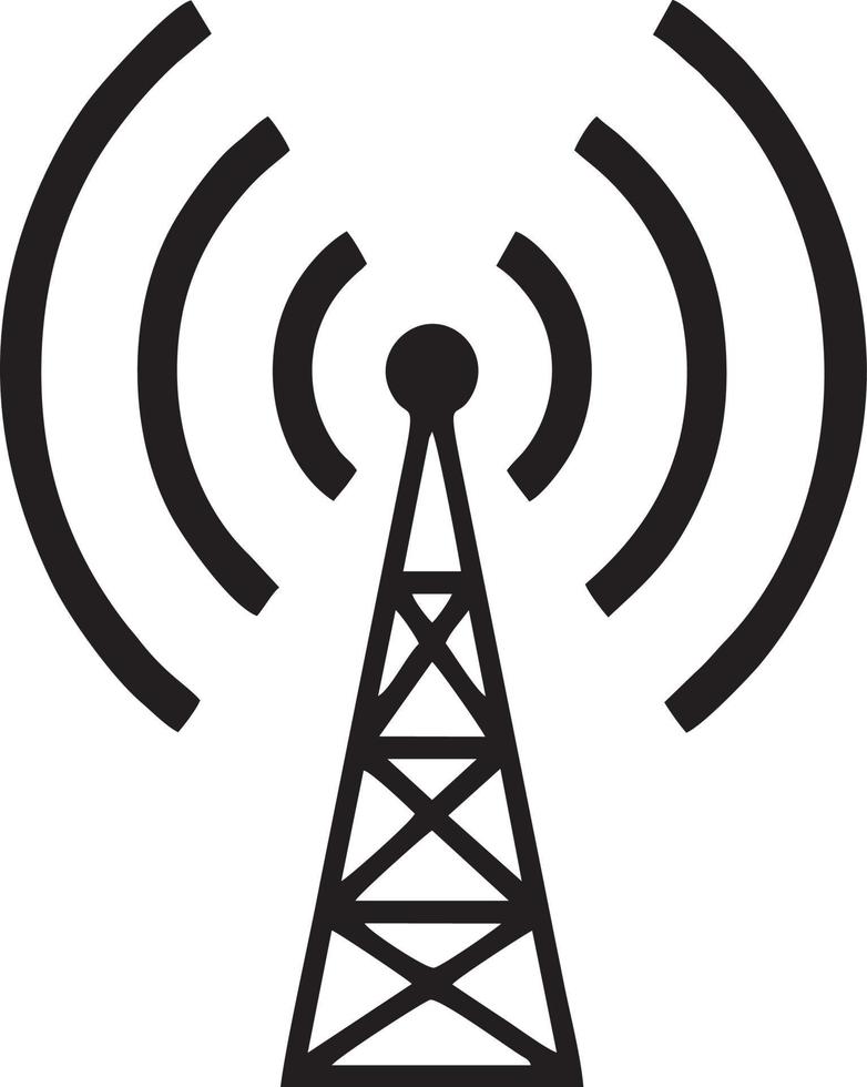 signal kommunikation information förbindelse trådlös ikon symbol vektor bild, illustration av de nätverk wiFi i svart bild. eps 10