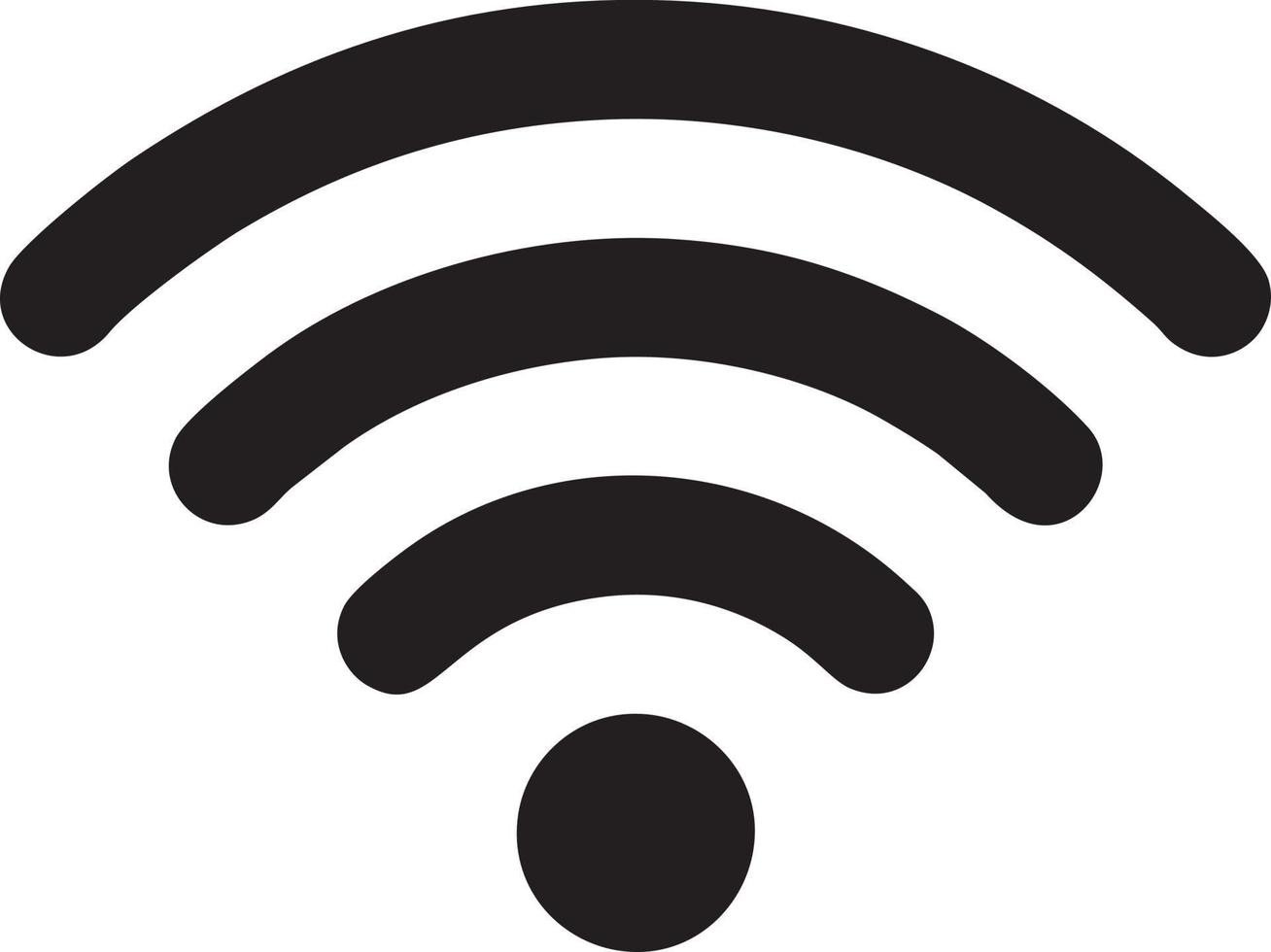 signal kommunikation information förbindelse trådlös ikon symbol vektor bild, illustration av de nätverk wiFi i svart bild. eps 10