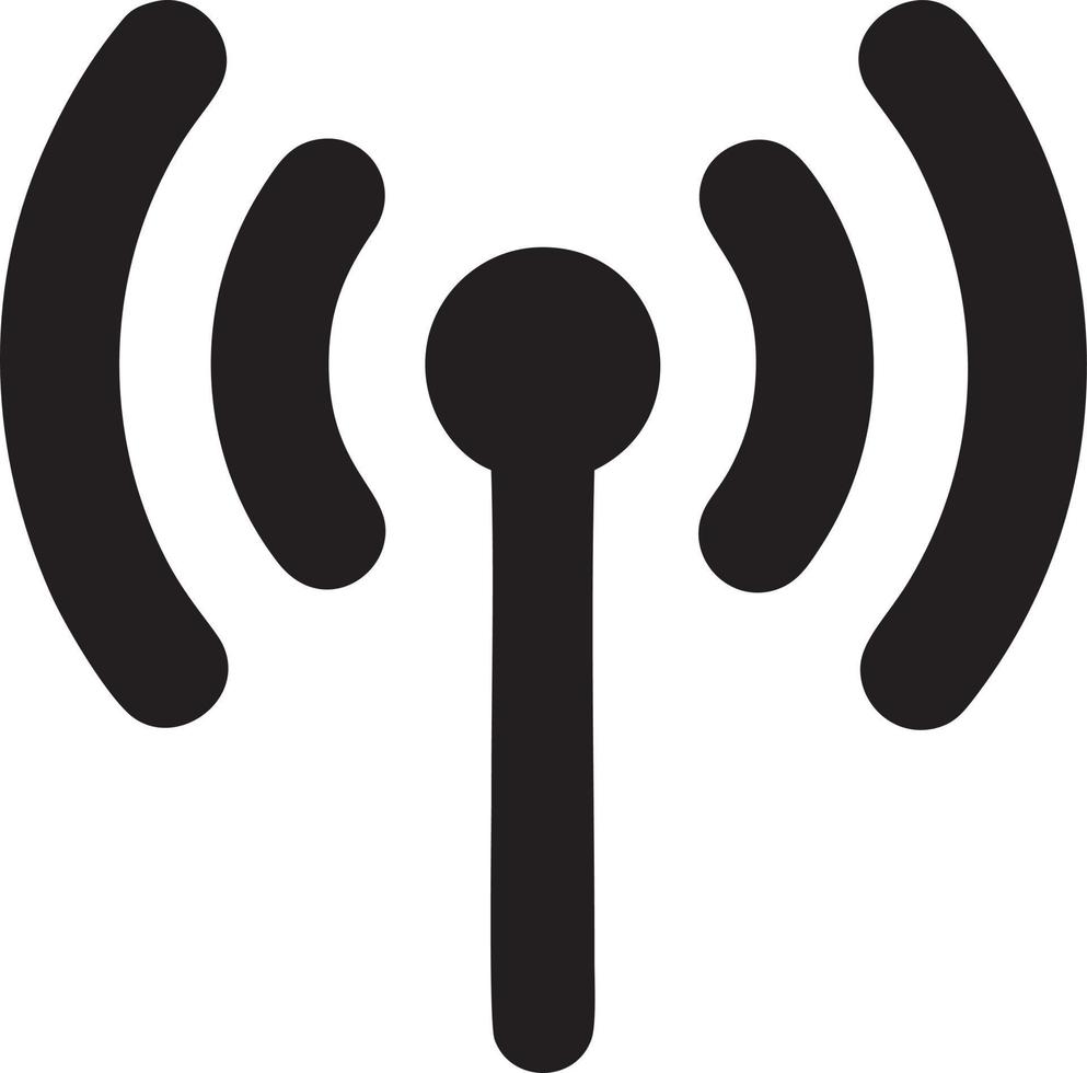 signal kommunikation information förbindelse trådlös ikon symbol vektor bild, illustration av de nätverk wiFi i svart bild. eps 10