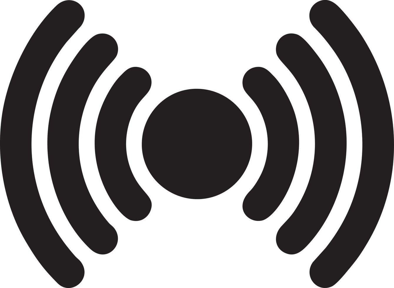 Signal Kommunikation Information Verbindung kabellos Symbol Symbol Vektor Bild, Illustration von das Netzwerk W-lan im schwarz Bild. eps 10