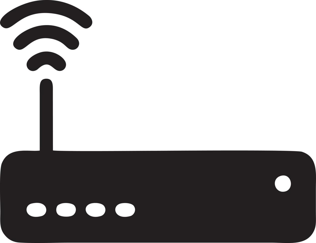 Signal Kommunikation Information Verbindung kabellos Symbol Symbol Vektor Bild, Illustration von das Netzwerk W-lan im schwarz Bild. eps 10